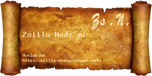 Zsilla Noémi névjegykártya